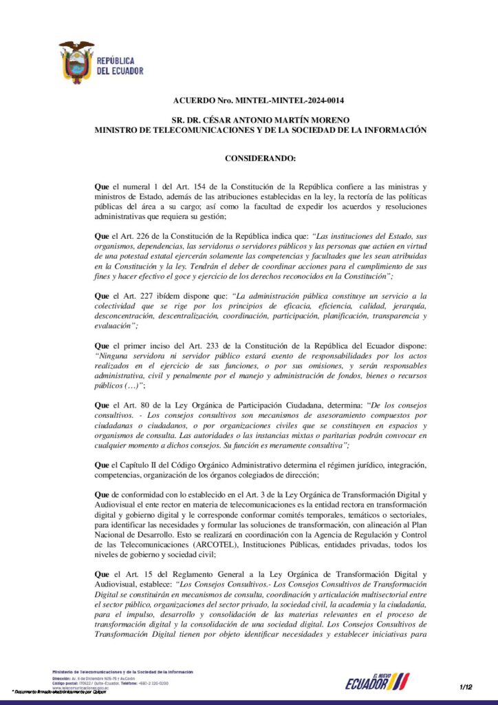 Reglamento ECU Consejos